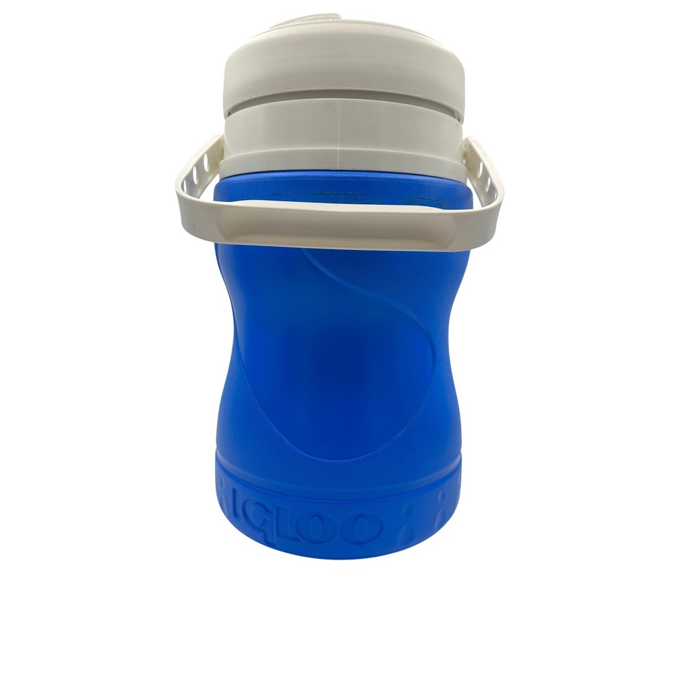 Igloo Contour‎ 1/2 Gallon Water Jug Blue White Insulated Beverage Cooler Spout